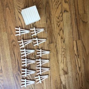 easels and wooden craft box